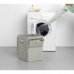 Brabantia Κιβώτιο πλυντηρίου ρούχων 1000827, 35 l, Άνοιγμα μπροστά, Ευρύ καπάκι, Πτυσσόμενο, Γκρι