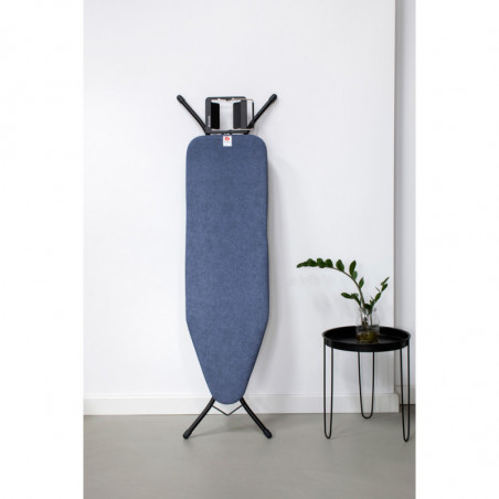 Τραπέζι σιδερώματος Brabantia B 1003336, 124x38 cm, 7 θέσεις ρύθμισης, υποδοχή σίδερου, Μπλε
