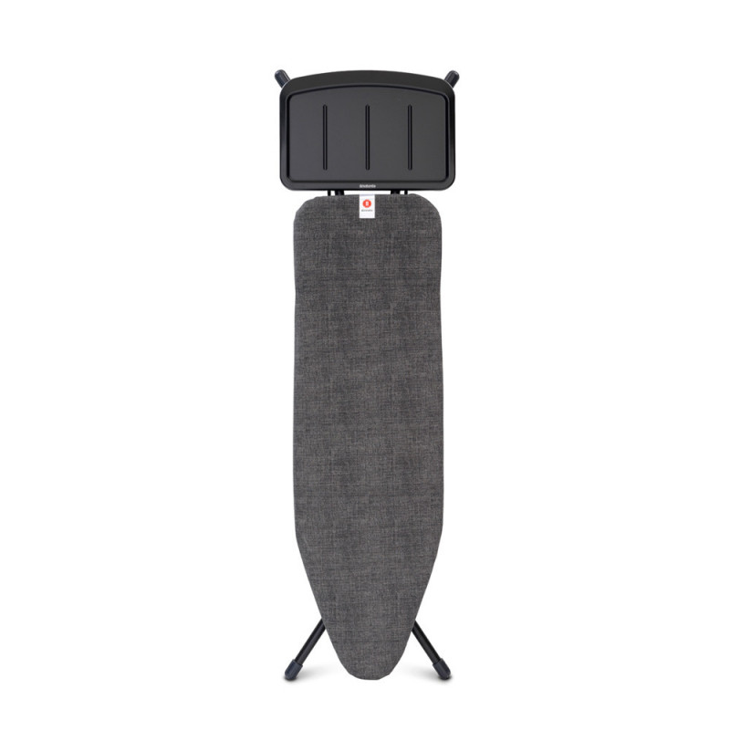 Τραπέζι σιδερώματος Brabantia B 1003351, 124x38 cm, 7 θέσεις ρύθμισης, υποδοχή γεννήτριας ατμού, Μαύρο