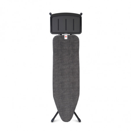 Τραπέζι σιδερώματος Brabantia B 1003351, 124x38 cm, 7 θέσεις ρύθμισης, υποδοχή γεννήτριας ατμού, Μαύρο