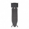 Τραπέζι σιδερώματος Brabantia B 1003351, 124x38 cm, 7 θέσεις ρύθμισης, υποδοχή γεννήτριας ατμού, Μαύρο