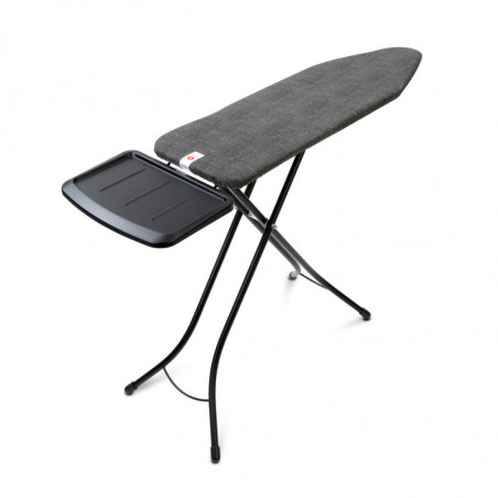 Τραπέζι σιδερώματος Brabantia B 1003351, 124x38 cm, 7 θέσεις ρύθμισης, υποδοχή γεννήτριας ατμού, Μαύρο