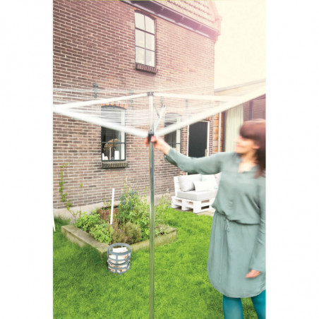 Brabantia Essential Outdoor Space 1003460, 30 m, Άγκυρα σκυροδέματος, θήκη, ανθεκτική στη διάβρωση, Inox