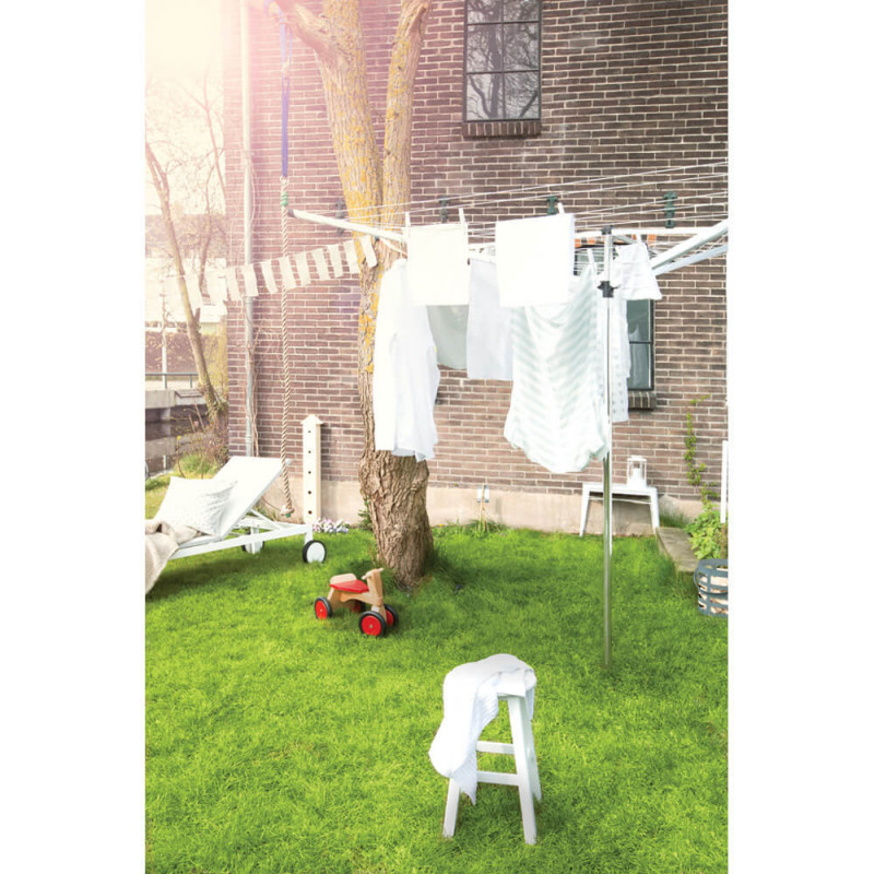 Brabantia Essential Outdoor Space 1003460, 30 m, Άγκυρα σκυροδέματος, θήκη, ανθεκτική στη διάβρωση, Inox