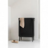 Καλάθι πλυσίματος Brabantia Bo 1004177, 2x45 l, Πλήρωση χωρίς άνοιγμα, οπές εξαερισμού, ρυθμιζόμενα πόδια, Μαύρο