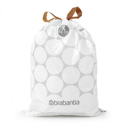 Σακούλα απορριμμάτων Brabantia PerfectFit NewIcon/Bo 1005582, Μέγεθος X, 10-12 l, 40 τεμάχια, Λευκό