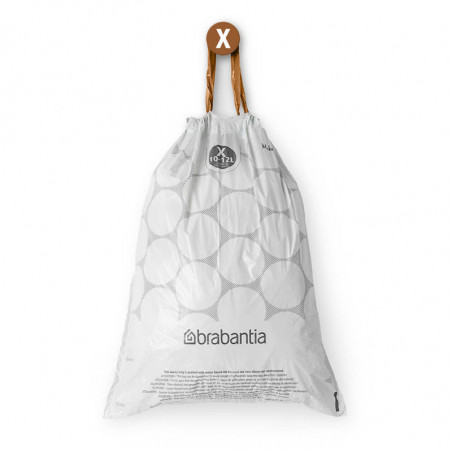 Σακούλα απορριμμάτων Brabantia PerfectFit NewIcon/Bo 1005582, Μέγεθος X, 10-12 l, 40 τεμάχια, Λευκό