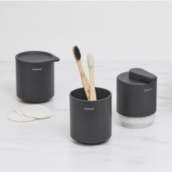 Διανομέας υγρού σαπουνιού Brabantia MindSet 1005672, 200 ml, ευρύ άνοιγμα, σκούρο γκρι