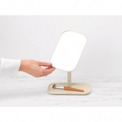 Καθρέφτης με βάση για αξεσουάρ Brabantia ReNew 1006271, 28,3x20x12,6 cm, Αντιολισθητική βάση, ρυθμιζόμενο κατά 360°, Μπεζ