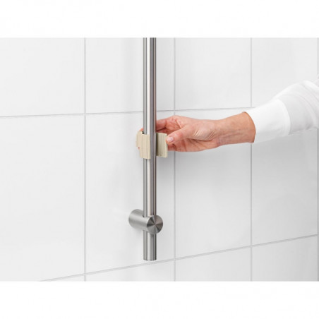 Οργανωτής ντους Brabantia ReNew 1006272, 7.5x13.3x24.4 cm, Βάθος με τρύπες νερού, Ανθεκτικό στη διάβρωση, Μπεζ