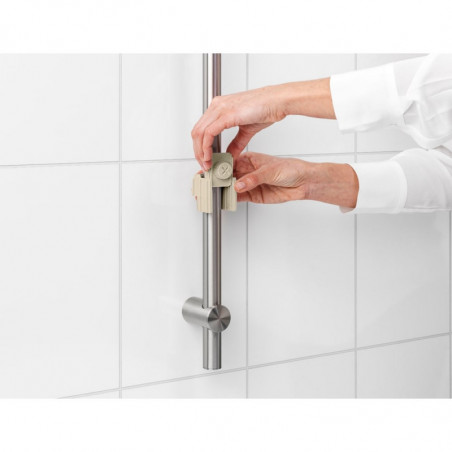 Οργανωτής ντους Brabantia ReNew 1006272, 7.5x13.3x24.4 cm, Βάθος με τρύπες νερού, Ανθεκτικό στη διάβρωση, Μπεζ