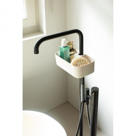 Οργανωτής ντους Brabantia ReNew 1006272, 7.5x13.3x24.4 cm, Βάθος με τρύπες νερού, Ανθεκτικό στη διάβρωση, Μπεζ