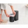 Κάδος απορριμμάτων με πεντάλ Brabantia NewIcon 1008834, 3 L, Ομαλό κλείσιμο, Αντιολισθητική βάση, Σκούρο γκρι
