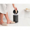 Κάδος απορριμμάτων με πεντάλ Brabantia NewIcon 1008834, 3 L, Ομαλό κλείσιμο, Αντιολισθητική βάση, Σκούρο γκρι