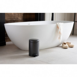 Κάδος απορριμμάτων με πεντάλ Brabantia NewIcon 1008834, 3 L, Ομαλό κλείσιμο, Αντιολισθητική βάση, Σκούρο γκρι