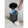 Κάδος απορριμμάτων με πεντάλ Brabantia NewIcon 1008838, 5 L, Ομαλό κλείσιμο, Αντιολισθητική βάση, Σκούρο γκρι