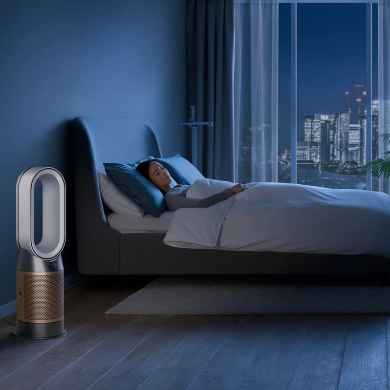 Καθαριστής αέρα 3 σε 1 Dyson HP09 NK/GD, Ψυγείο, Θέρμανση, Έως 81m2, Wi-Fi, 10 ταχύτητες, Ταλάντωση, Αυτόματος αισθητήρας βρώμικου αέρα, Νικέλιο/Χρυσό