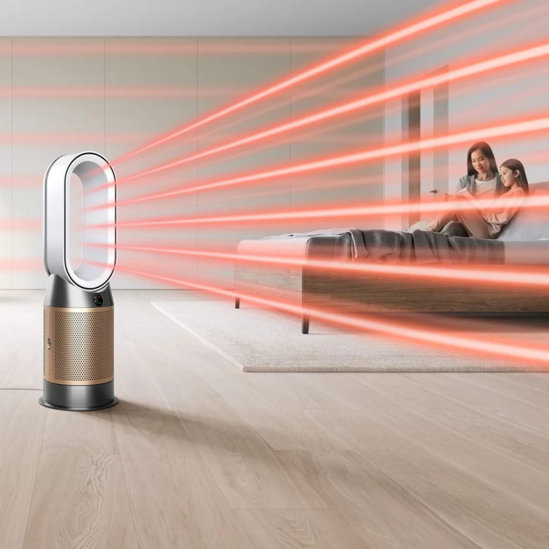 Καθαριστής αέρα 3 σε 1 Dyson HP09 NK/GD, Ψυγείο, Θέρμανση, Έως 81m2, Wi-Fi, 10 ταχύτητες, Ταλάντωση, Αυτόματος αισθητήρας βρώμικου αέρα, Νικέλιο/Χρυσό