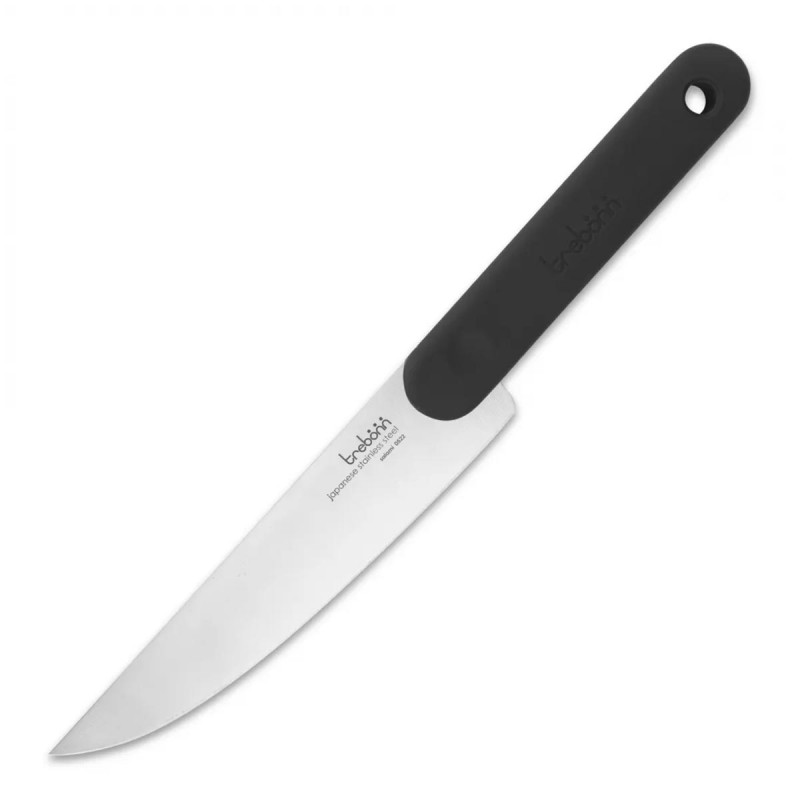 Σανίδα κοπής με ενσωματωμένο μαχαίρι Trebonn Artu Salami 1122100, 43x11 cm, Λεπίδα 18 cm, Μπαμπού, Ιαπωνικό ατσάλι, Μαύρο