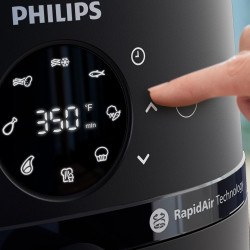 Φριτέζα ζεστού αέρα AirFryer Philips NA230/00, 1700W, 6,2l, 60-200C, 13 προγράμματα, Timer, Rapid Air, Μαύρο
