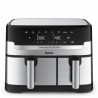 Διπλή φριτέζα ζεστού αέρα Tefal Dual Easy Fry & Grill EY905D10, 2750 W, 5,1+3,2 l, 40-200C, 2,2 kg, 8 προγράμματα, οθόνη LCD, Συγχρονισμός,  Μαύρο/Inox