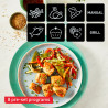 Διπλή φριτέζα ζεστού αέρα Tefal Dual Easy Fry & Grill EY905D10, 2750 W, 5,1+3,2 l, 40-200C, 2,2 kg, 8 προγράμματα, οθόνη LCD, Συγχρονισμός,  Μαύρο/Inox