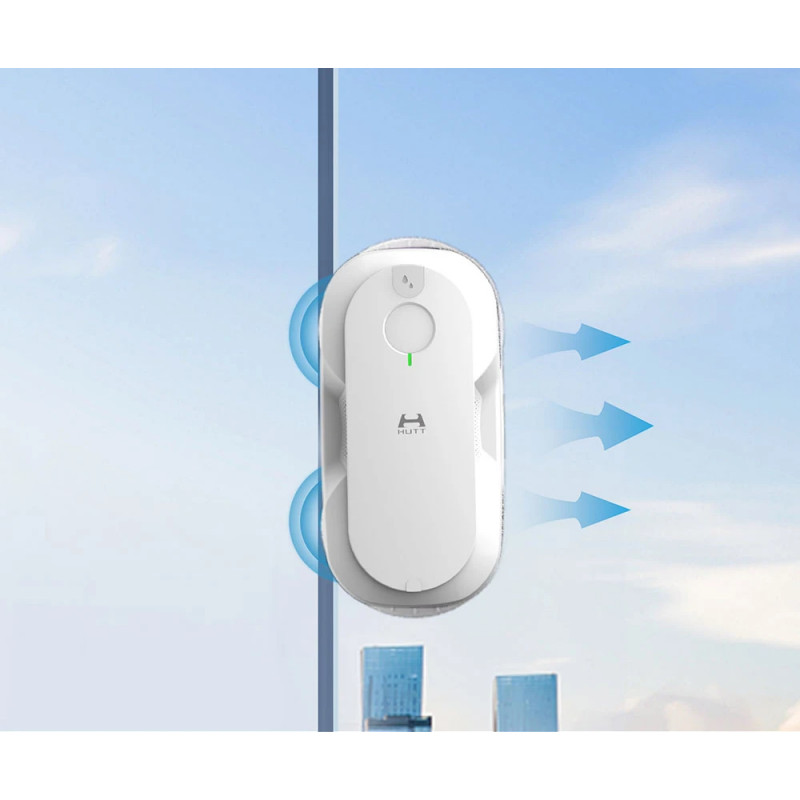 Ρομπότ καθαρισμού παραθύρων HUTT DDC56, 60 ml, 120W, 3000Pa, αισθητήρες AI, Ενσωματωμένο UPS, Έξυπνος αλγόριθμος, Λευκό