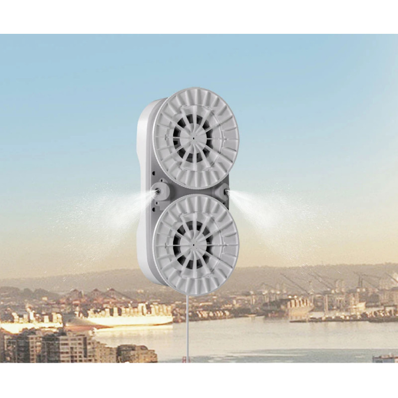 Ρομπότ καθαρισμού παραθύρων HUTT DDC56, 60 ml, 120W, 3000Pa, αισθητήρες AI, Ενσωματωμένο UPS, Έξυπνος αλγόριθμος, Λευκό