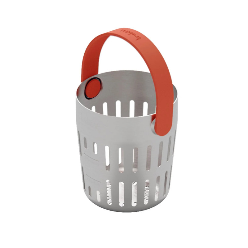 Σουρωτήρι Trebonn Cookinpodpro 1523101, Για μαγείρεμα και αποστράγγιση, Λαβή για εύκολο χύσιμο, Ανοξείδωτο, Inox/Κοράλι
