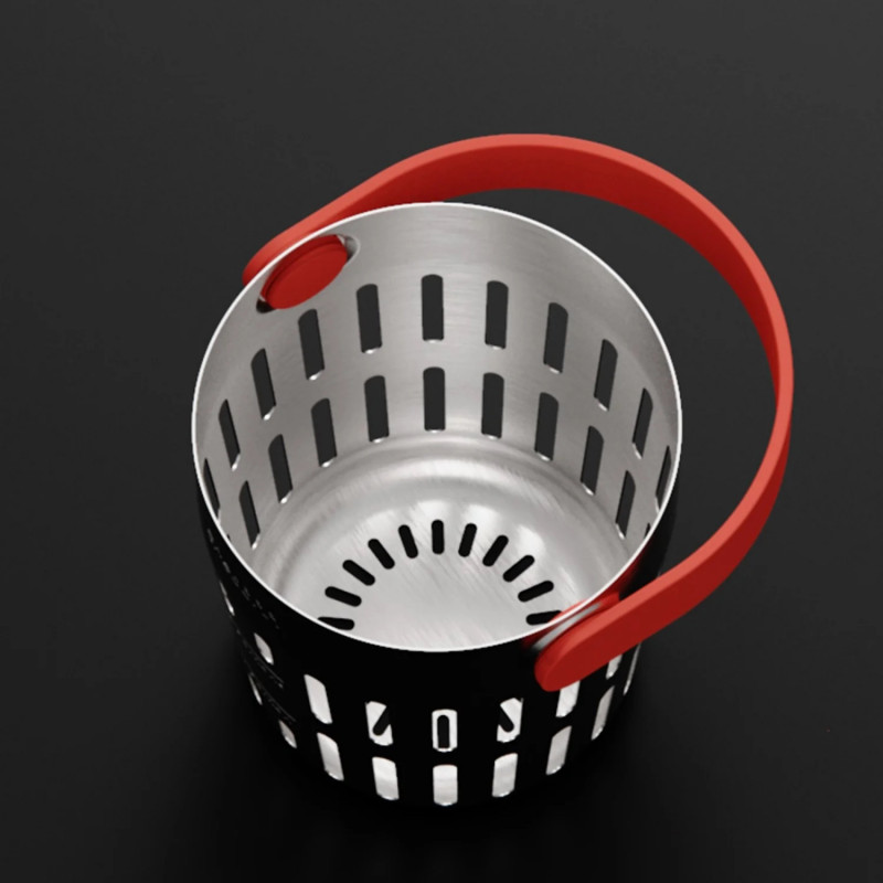 Σουρωτήρι Trebonn Cookinpodpro 1523101, Για μαγείρεμα και αποστράγγιση, Λαβή για εύκολο χύσιμο, Ανοξείδωτο, Inox/Κοράλι
