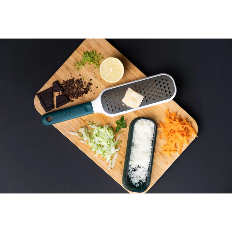 Τρίφτης με δοχείο Trebonn Grate + Collect 1423100, Μαλακή λαβή, Ανοξείδωτο, Πράσινο/Λευκό