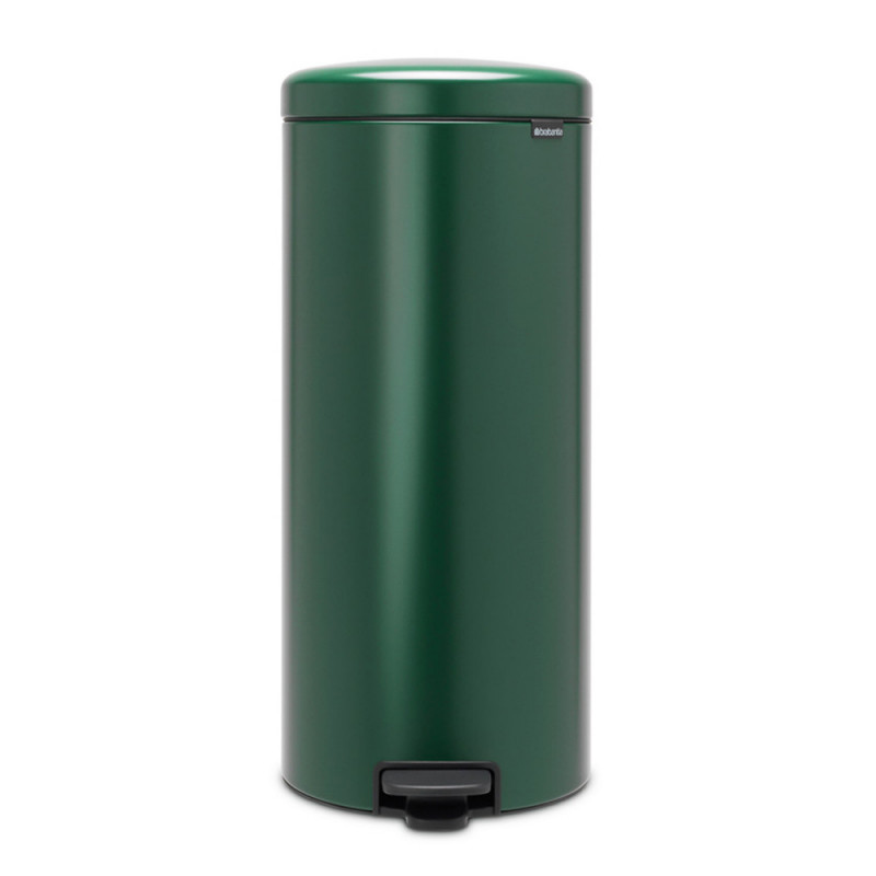 Κάδος με πεντάλ Brabantia NewIcon 1003210, 30 l, Εύκολο κλείσιμο, Αντιολισθητική βάση, Σκούρο πράσινο
