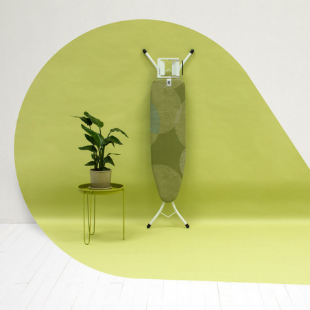 Τραπέζι σιδερώματος Brabantia A 1005614, 110x30 cm, 7 θέσεις ρύθμισης, Σιδεροθήκη, Πράσινο