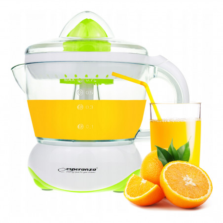 Πρέσα εσπεριδοειδών Esperanza EKJ001G, 25W, 700 ml, αυτόματη περιστροφή, λευκό/πράσινο
