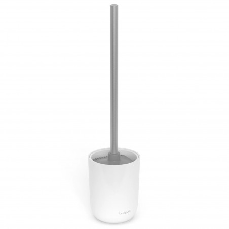 Βούρτσα τουαλέτας Trebonn 3025150, περιστρεφόμενη κεφαλή 360 μοιρών, λευκό/γκρι