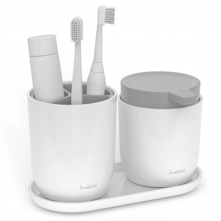 Οργανωτής μπάνιου Trebonn 3025140, αποσπώμενο, λαστιχένια πόδια, λευκό/γκρι