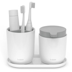 Οργανωτής μπάνιου Trebonn 3025140, αποσπώμενο, λαστιχένια πόδια, λευκό/γκρι