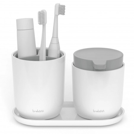 Οργανωτής μπάνιου Trebonn 3025140, αποσπώμενο, λαστιχένια πόδια, λευκό/γκρι