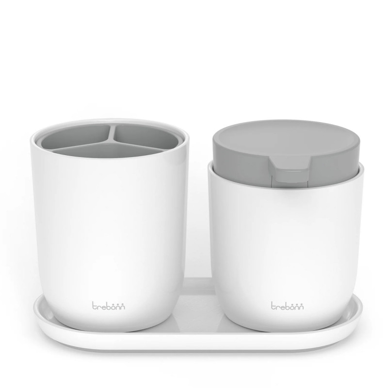 Οργανωτής μπάνιου Trebonn 3025140, αποσπώμενο, λαστιχένια πόδια, λευκό/γκρι