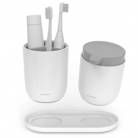 Οργανωτής μπάνιου Trebonn 3025140, αποσπώμενο, λαστιχένια πόδια, λευκό/γκρι