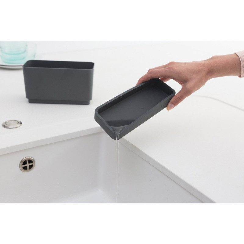 Οργανωτής νεροχύτη Brabantia SinkSide 1000209, αντιολισθητικό, σιλικόνη, Σκούρο γκρι