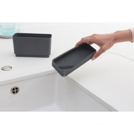 Οργανωτής νεροχύτη Brabantia SinkSide 1000209, αντιολισθητικό, σιλικόνη, Σκούρο γκρι