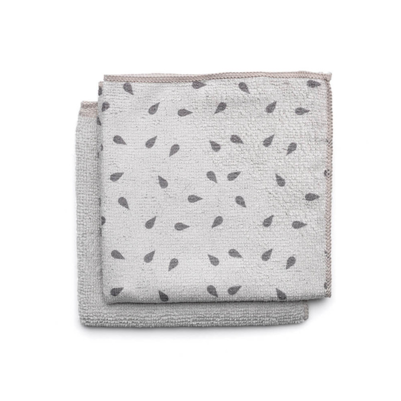 Σετ 2 πετσετών μικροϊνών Brabantia SinkSide 1000217, 30x30 cm, Πολυεστέρας, Ανοιχτό Γκρι