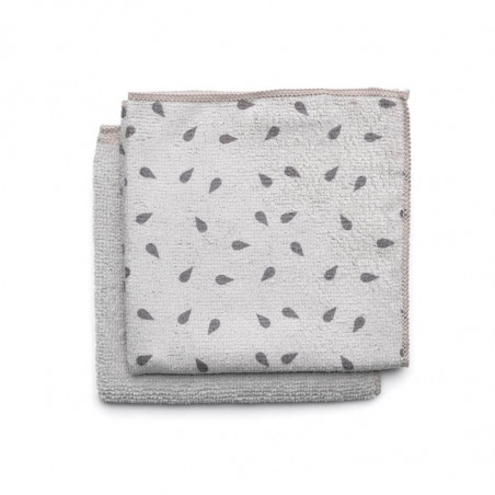 Σετ 2 πετσετών μικροϊνών Brabantia SinkSide 1000217, 30x30 cm, Πολυεστέρας, Ανοιχτό Γκρι