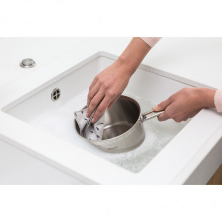 Σετ 2 πετσετών μικροϊνών Brabantia SinkSide 1000217, 30x30 cm, Πολυεστέρας, Ανοιχτό Γκρι