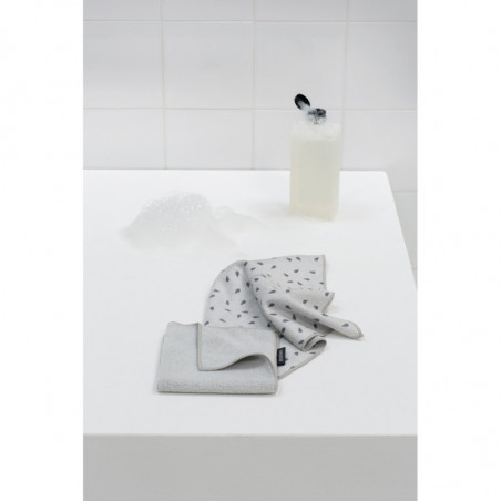 Σετ 2 πετσετών μικροϊνών Brabantia SinkSide 1000217, 30x30 cm, Πολυεστέρας, Ανοιχτό Γκρι