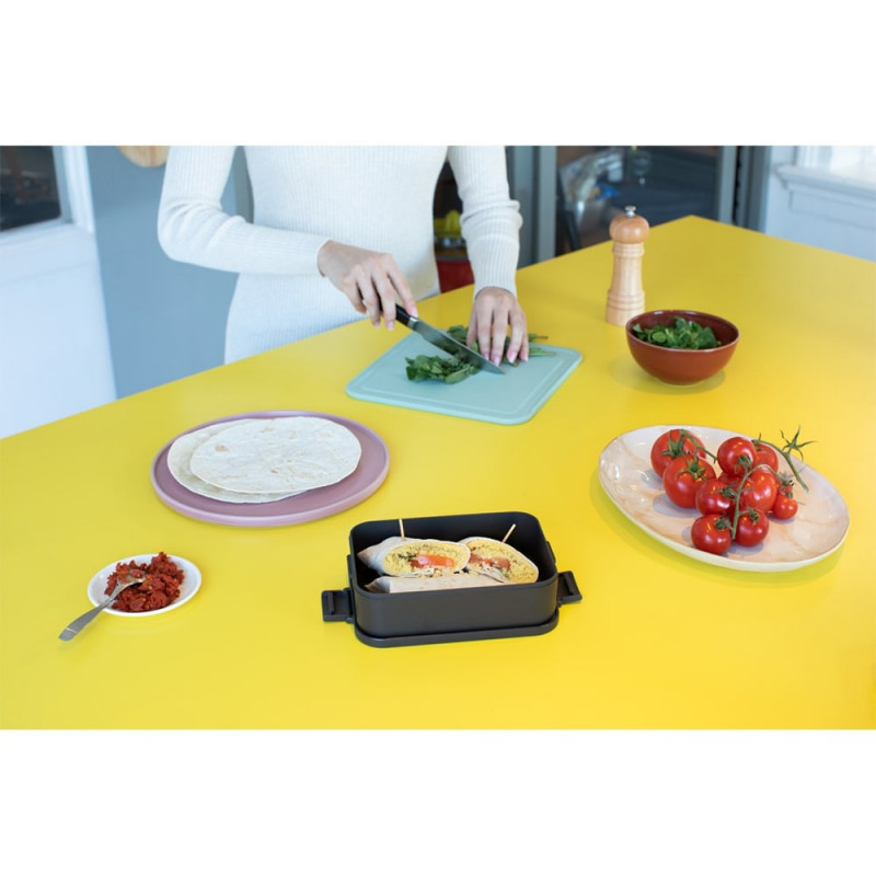 Κουτί τροφίμων Brabantia Make&Take 1006281, 1,1 l, Κούμπωμα, χωρίς BPA, Σκούρο γκρι