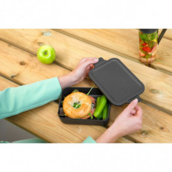 Κουτί τροφίμων Brabantia Make&Take 1006281, 1,1 l, Κούμπωμα, χωρίς BPA, Σκούρο γκρι