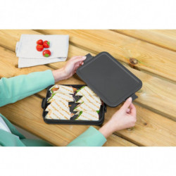 Κουτί τροφίμων Brabantia Make&Take 1006284, 1,1 l, Μέχρι 2 σάντουιτς, χωρίς BPA, Επίπεδο, Σκούρο γκρι