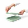 Κουτί γεύματος Brabantia Make&Take 1006285, 1,1 l, έως 2 σάντουιτς, χωρίς BPA, επίπεδο, Πράσινο